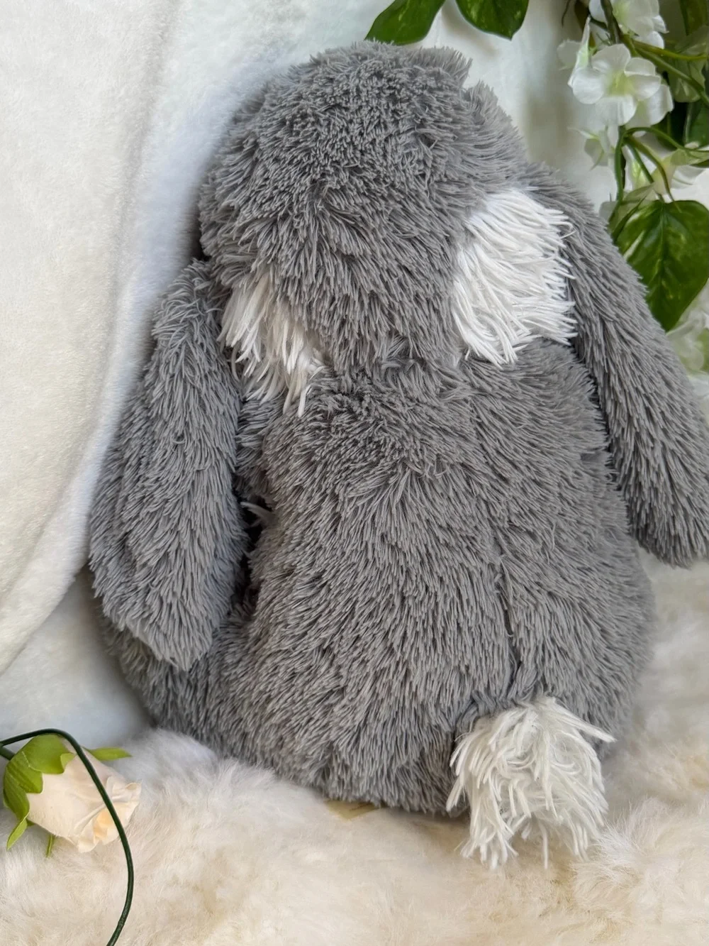 Large Gray Bunny Plush Rabbit 2020 Floppy Ears Soft Stuffed Animal
